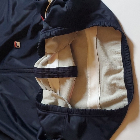 Fila Track Jacket Mens Size 45 Snap Sleeves Vintage Red White Blue Y2K - Picture 8 of 15